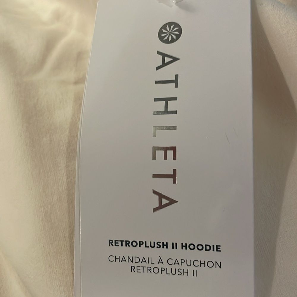 NWT Athleta Retroplush 11 Hoodie. 3X. Magnolia White - Picture 6 of 9